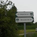 Panneau confluence Cher Loire à vélo, à proximité du gite